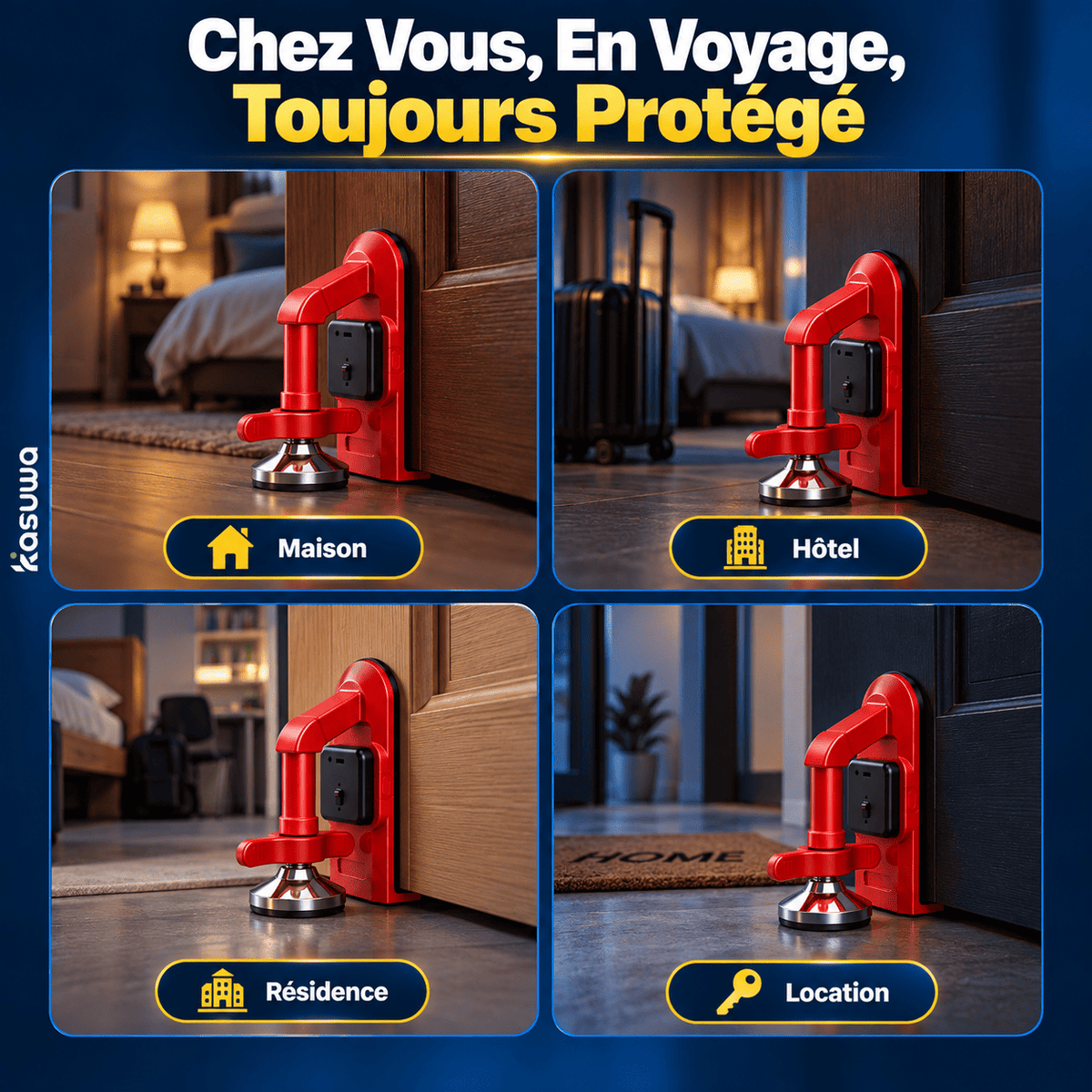 Alarme Butée anti-intrusion - Portes vers l'intérieur