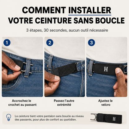ConfortFix™ — Paire de Ceinture Élastique Sans Boucle