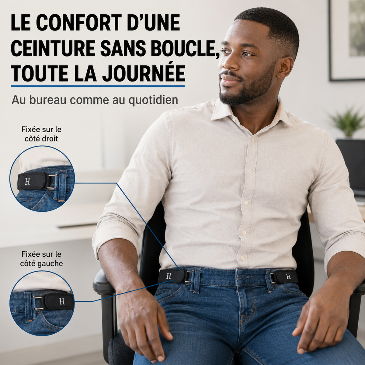 ConfortFix™ — Paire de Ceinture Élastique Sans Boucle