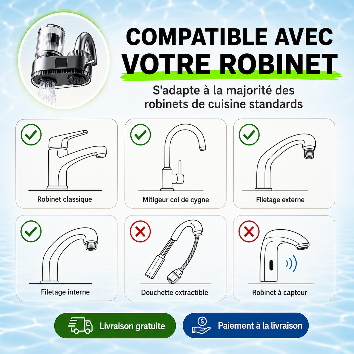 Purificateur d'Eau 💧 Anti-calcaire & Impuretés