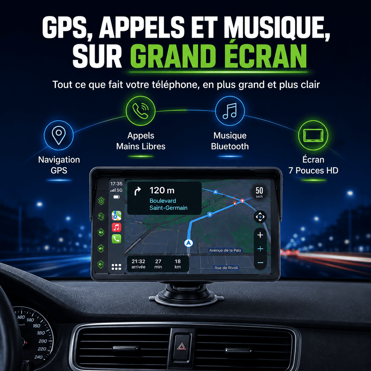 Ecran Carplay 🚗 / Android Auto - Sans installation