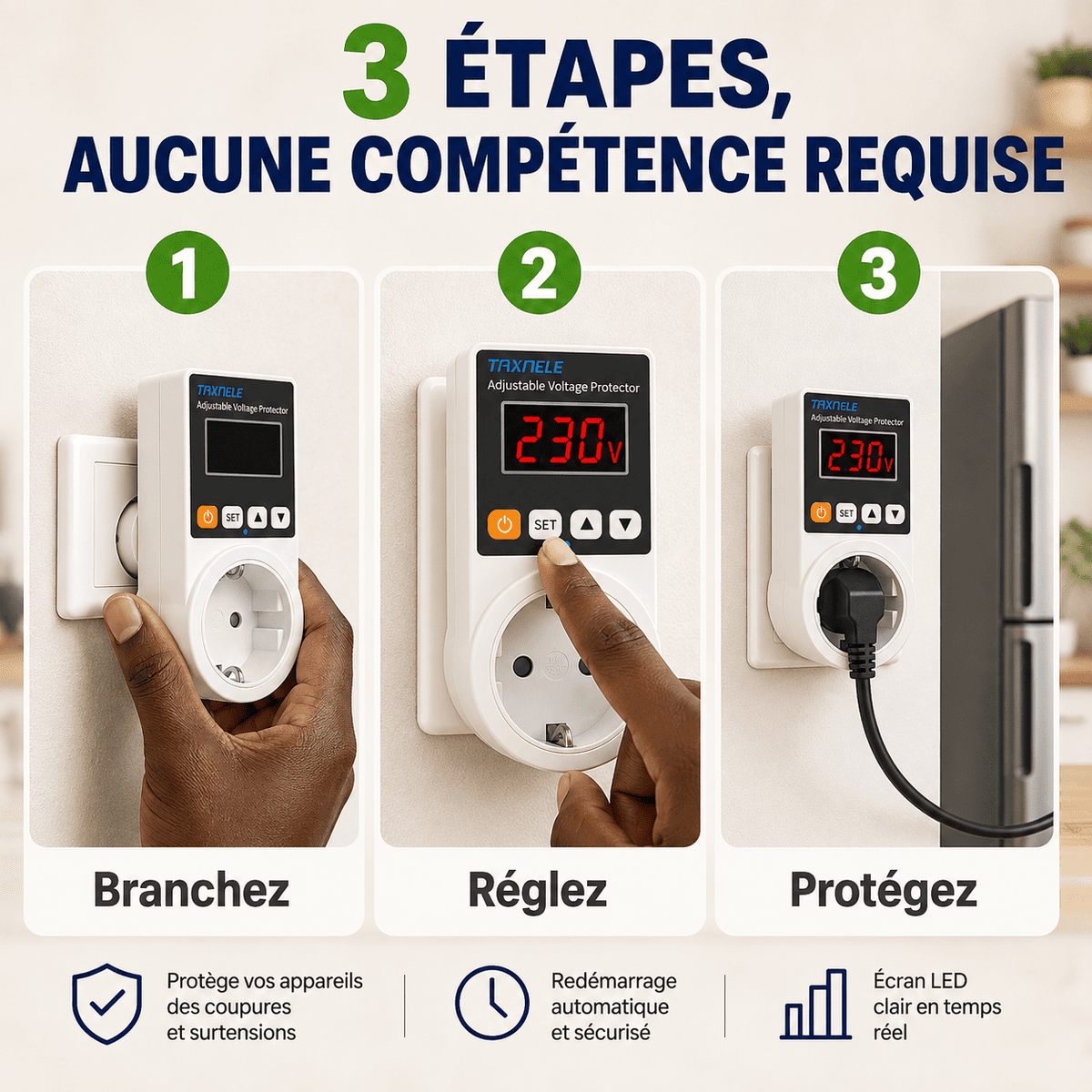 Régulateur de Tension 220V - Protégez vos appareils