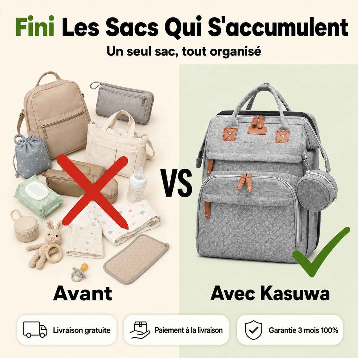 Sac Lit Multifonctions pour bébé - Transportez tout le nécéssaire sans soucis