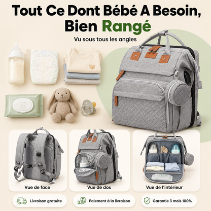 Sac Lit Multifonctions pour bébé - Transportez tout le nécéssaire sans soucis
