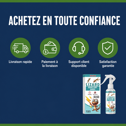 Spray Répulsif à Lézard et Gecko - Fini les Lézards Dans Votre Maison (🇨🇬)