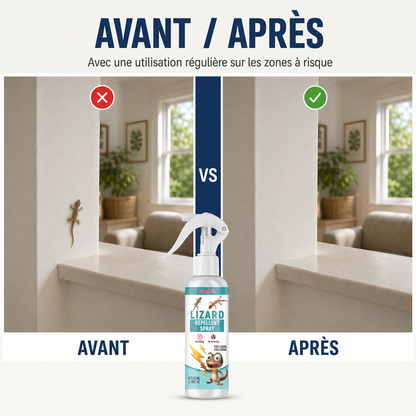 Spray Répulsif à Lézard et Gecko - Fini les Lézards Dans Votre Maison (🇨🇬)