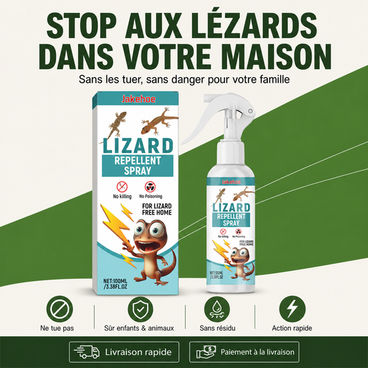 Spray Répulsif à Lézard et Gecko - Fini les Lézards Dans Votre Maison (🇨🇬)