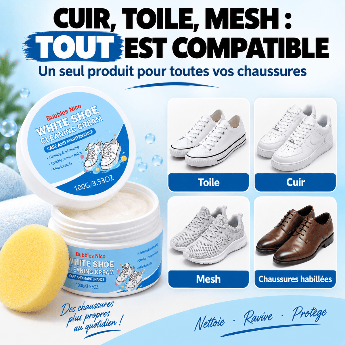 Pâte de Nettoyage - Chaussure blanches