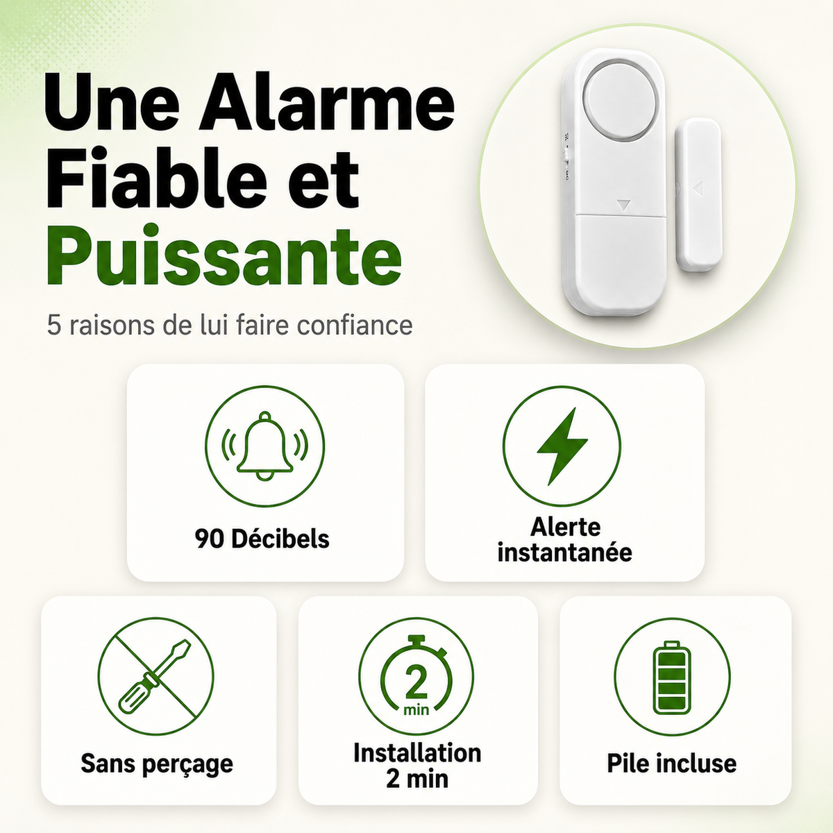 Alarme anti-vols & Intrusions (1 Acheté = 1 Offert) (🇹🇩)
