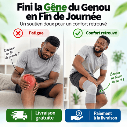 Paire de Genouillère en Bamboo Charbon - Soulagez vos douleurs de genoux