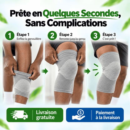 Paire de Genouillère en Bamboo Charbon - Soulagez vos douleurs de genoux